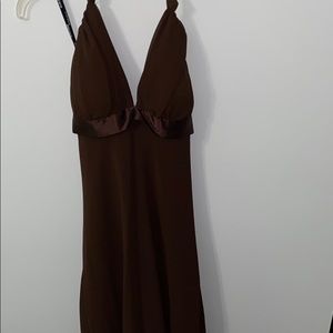 Brown halter dress